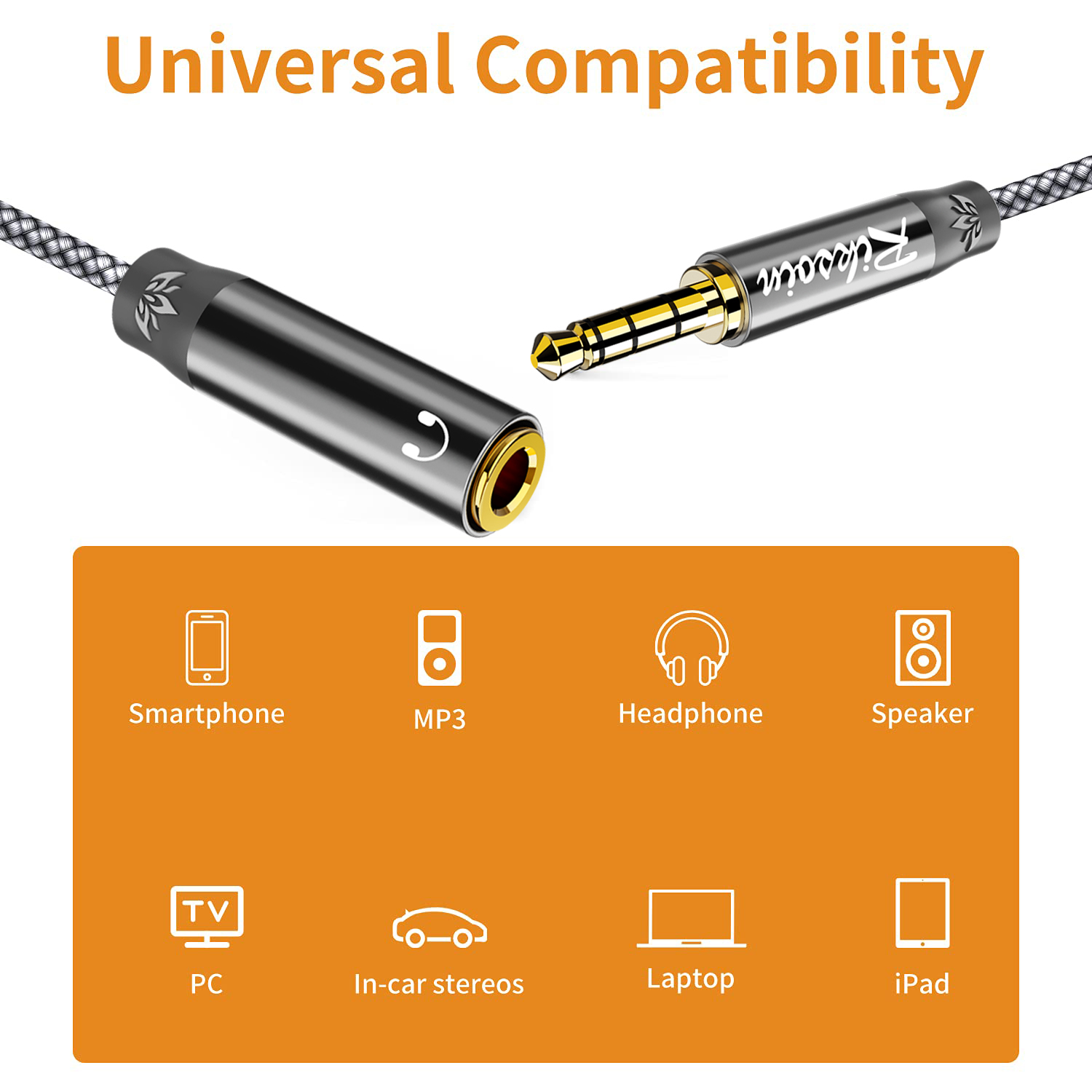Riksoin 3.5mm Headphone Extens - огляд і ціна Cable Extension 3.5