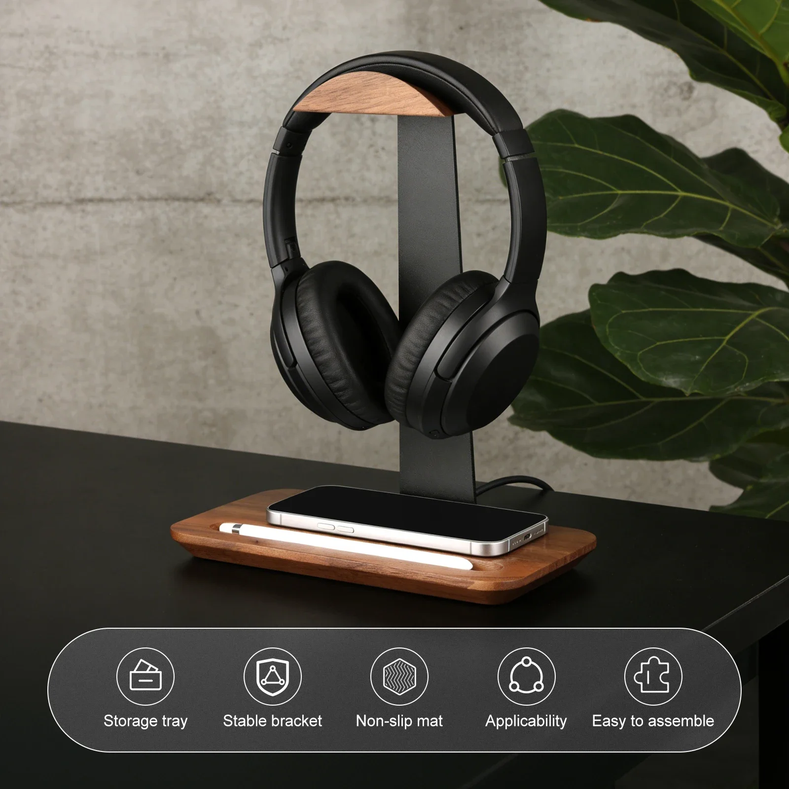 Universal Wood Headphone Stand - огляд і ціна Headphone Stand Desk