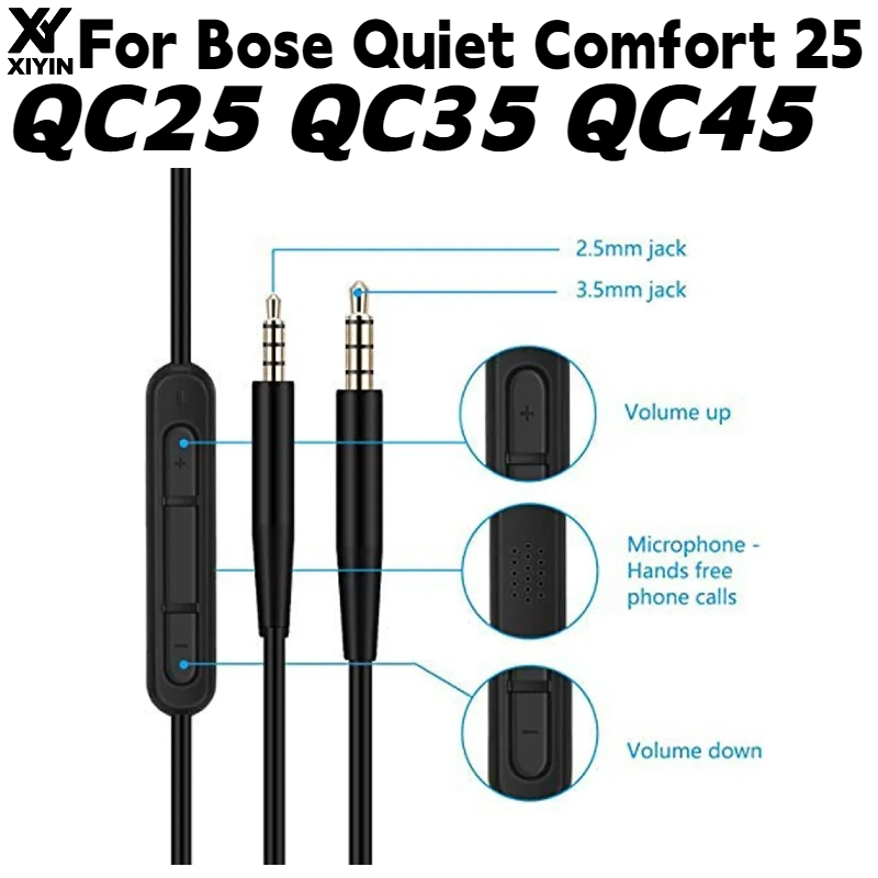 Plug and Play 2.5mm to 3.5mm J - огляд і ціна Bose Headphone Qc45